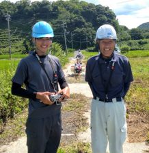 水稲防除作業真っ最中！